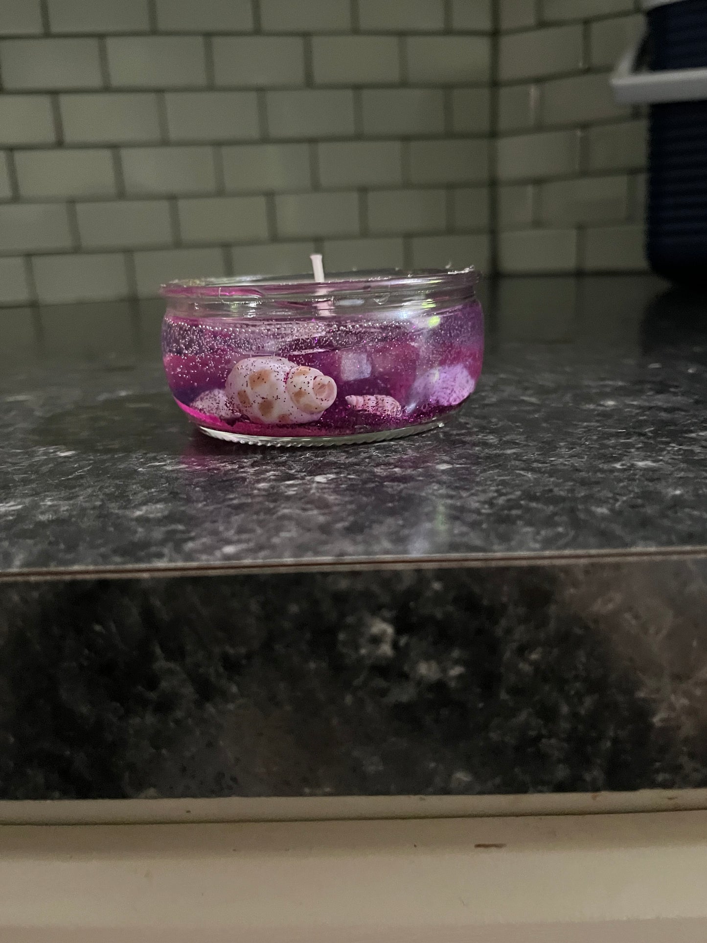 Purple Gel ocean Candle