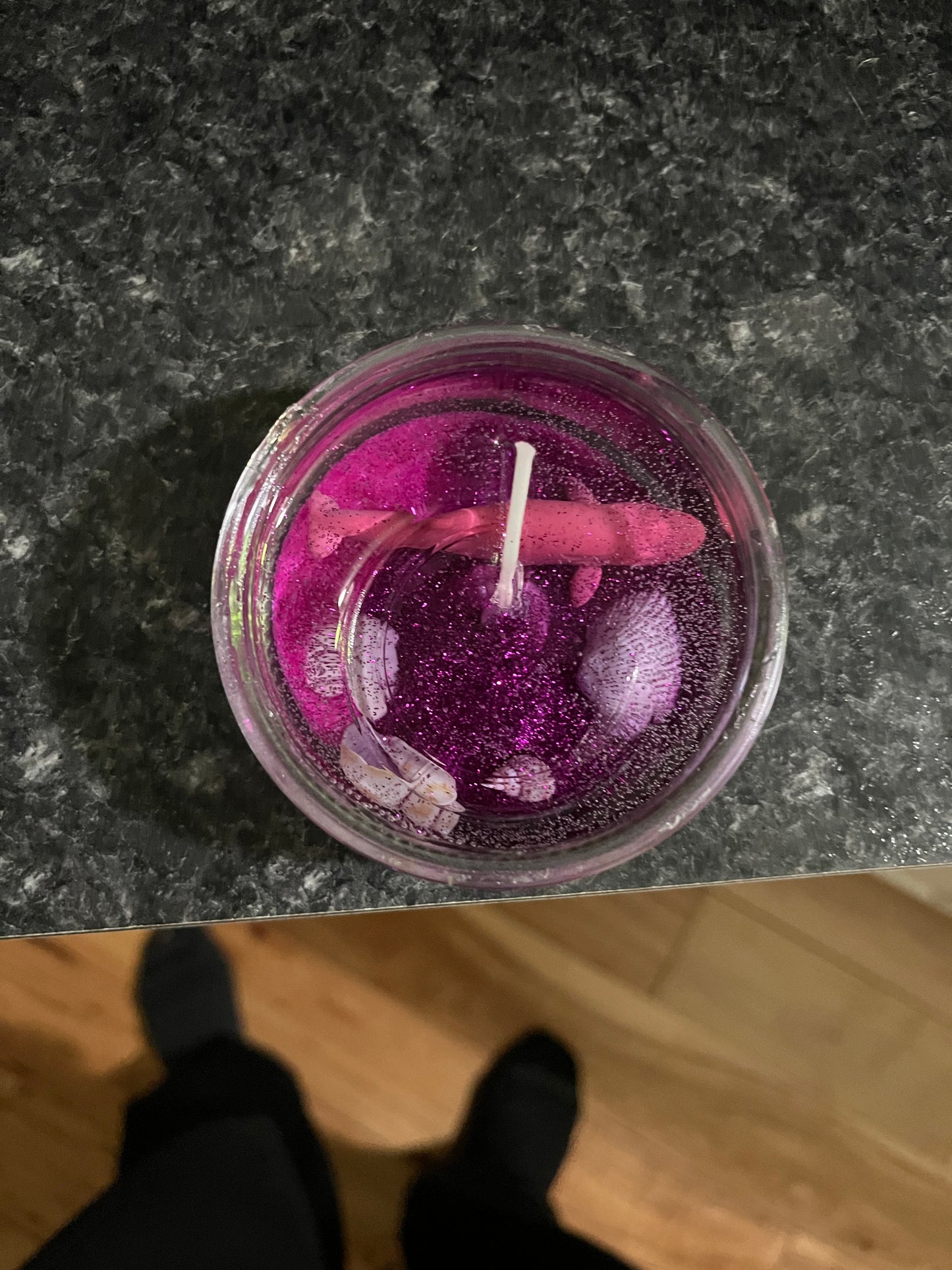 Purple Gel ocean Candle