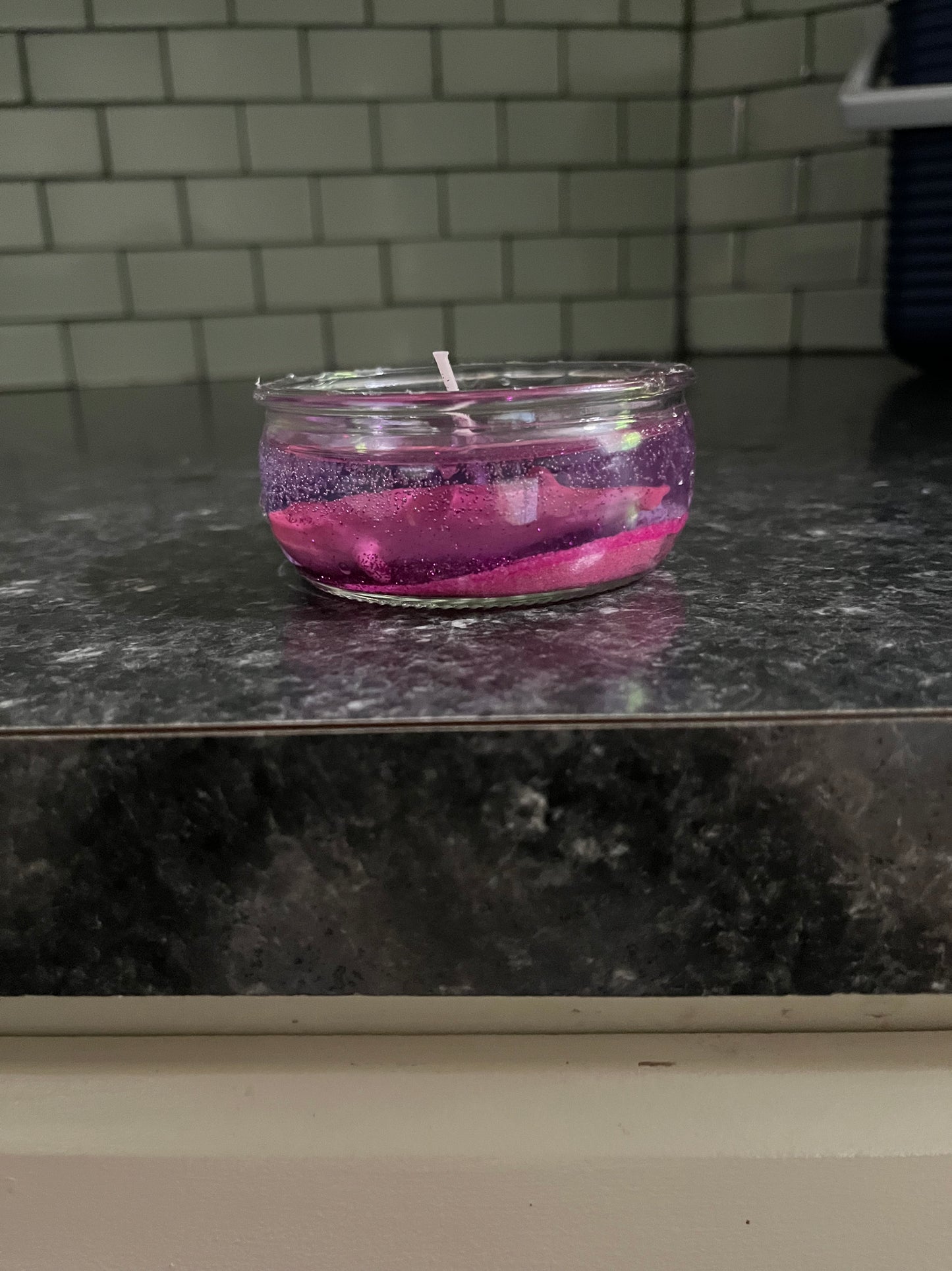 Purple Gel ocean Candle