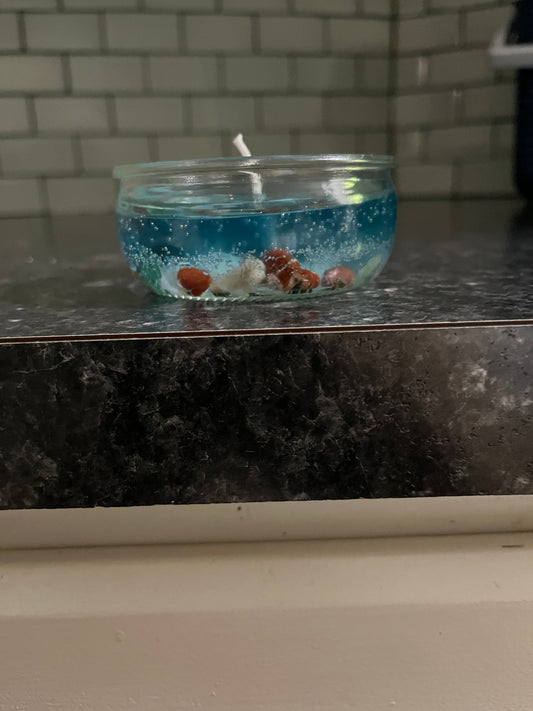 Blue Rocks On Sea Gel Candle